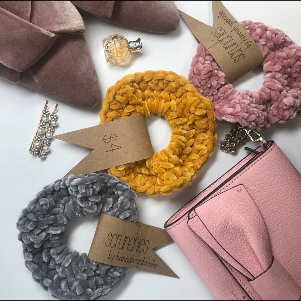 Chenille scrunchies fundraiser